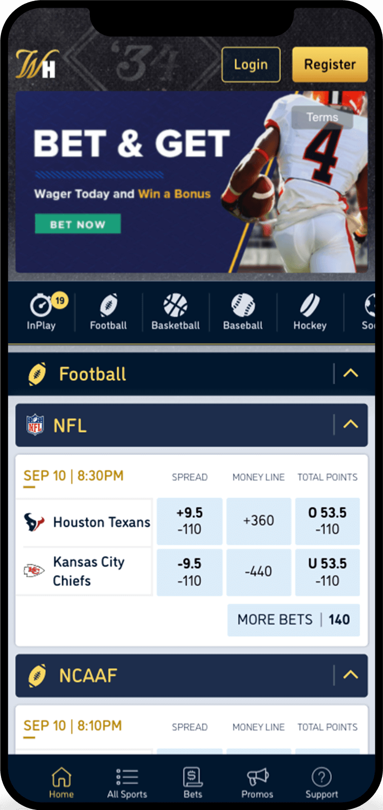 How to sports bet online in usa right now